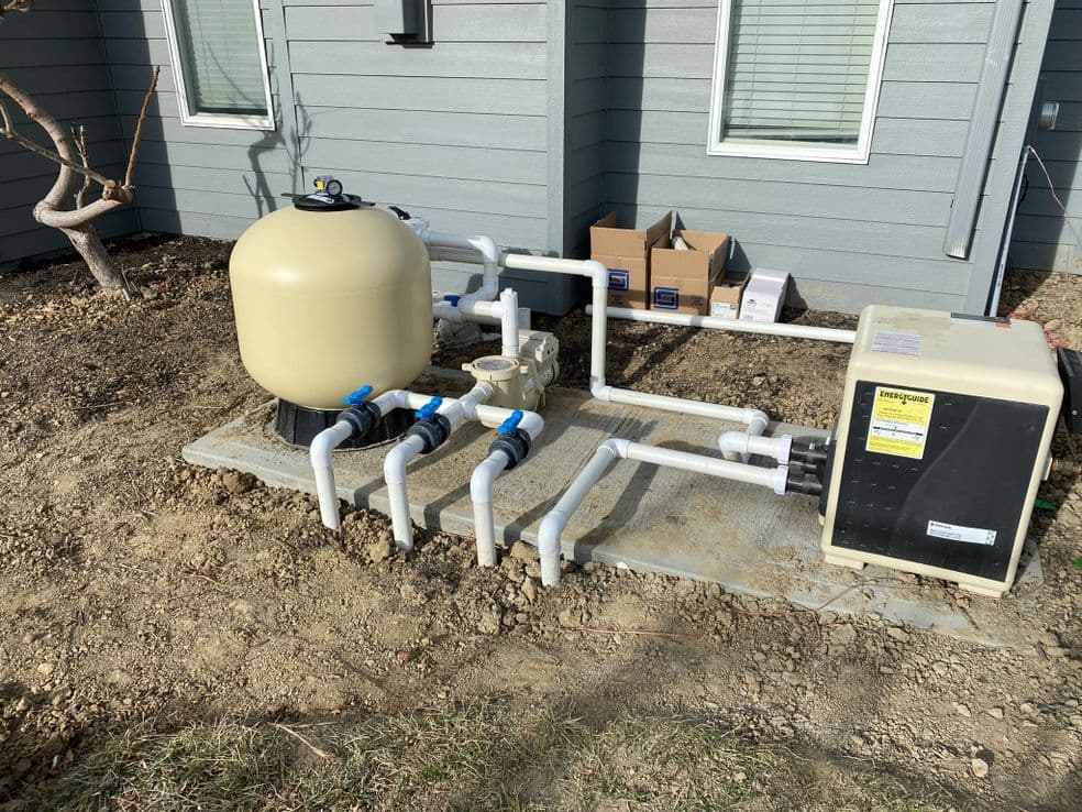 Pool equipment pad detail work