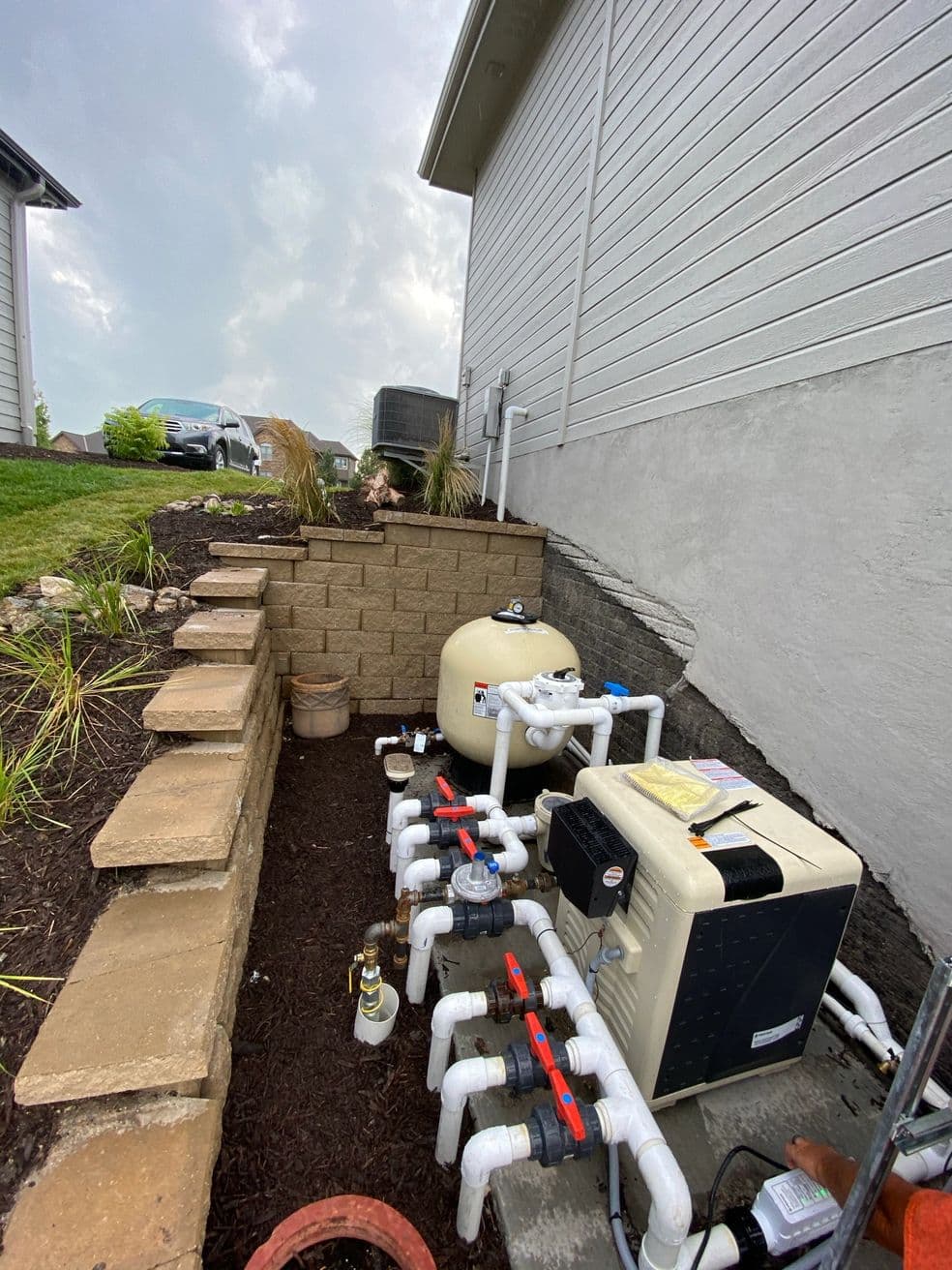 Professional pool equipment install