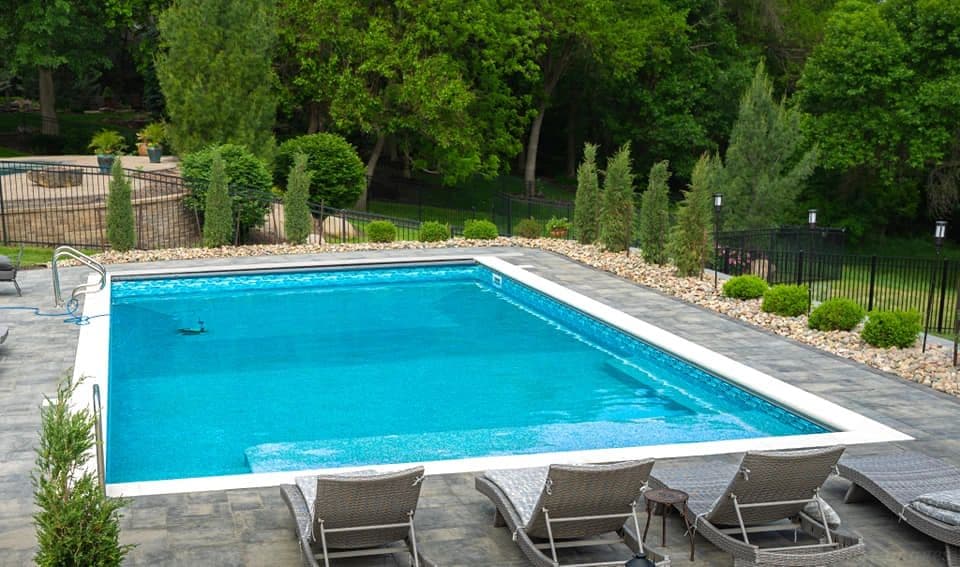 Custom inground pool by Golden Pool and Spa